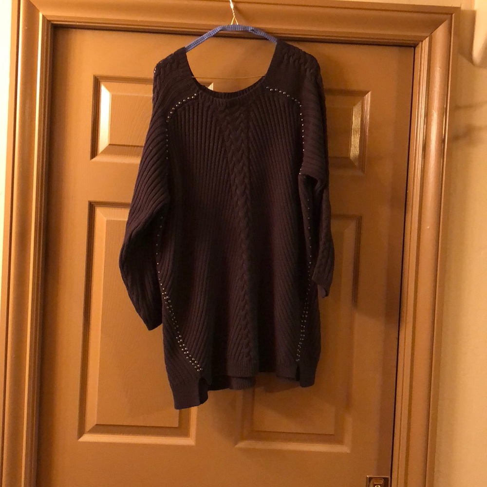 NWT philosophy brown studded Sweater
